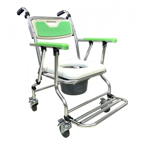 鋁合金附輪收合便器椅