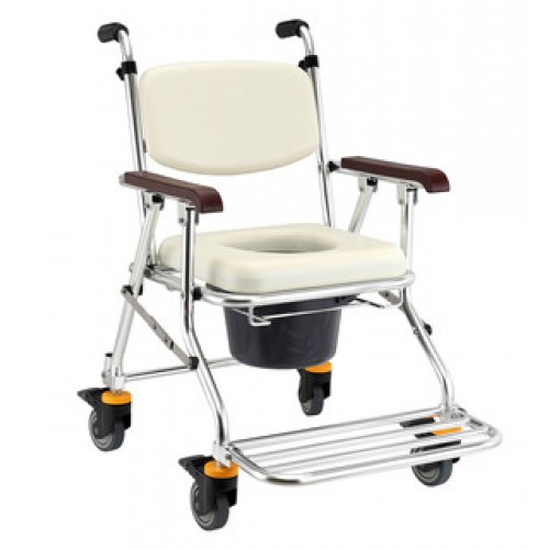 JCS-208 鋁合金可收合有輪洗澡便器椅